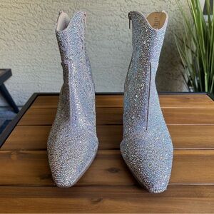 Matisse Silver Glitter Ankle Boots